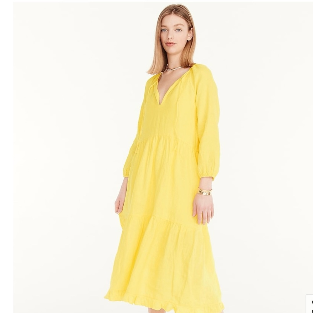 NWT JCREW best seller linen dress, size XS/S